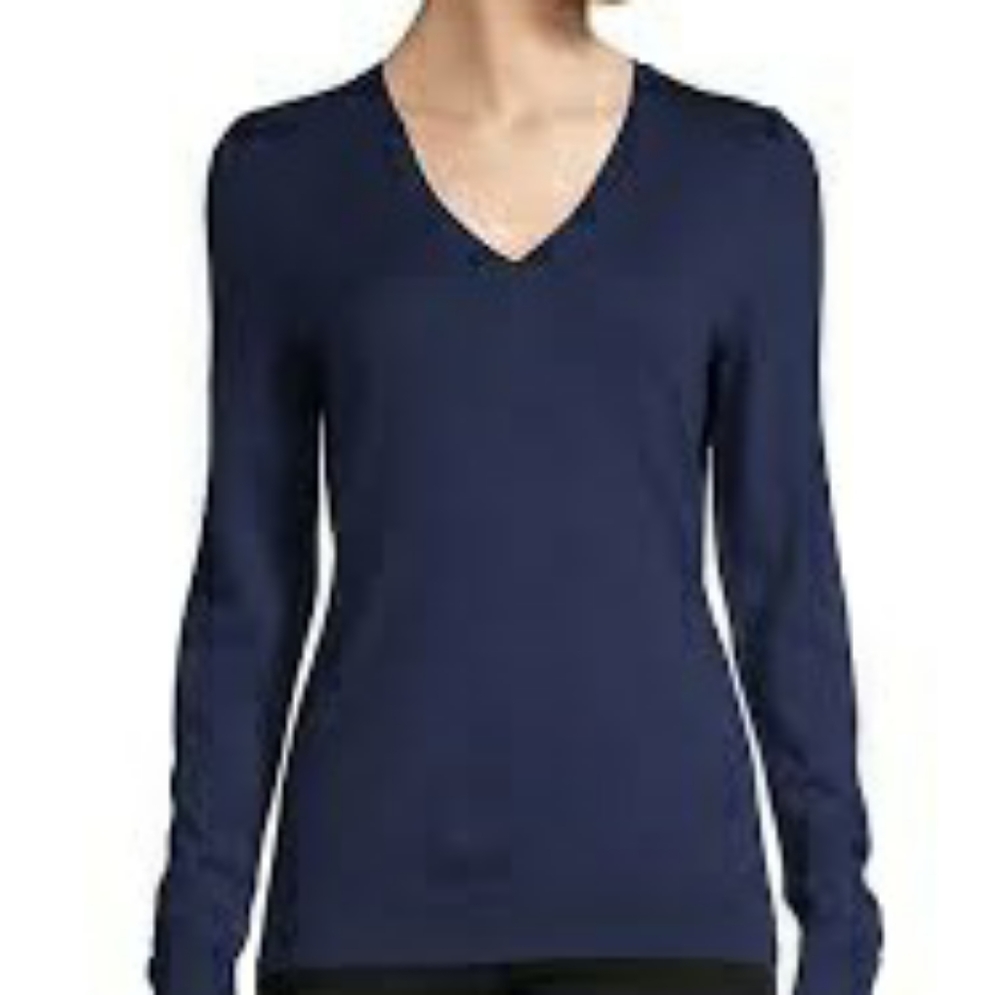 KNIT KNIT V Neckline long sleeves woman T-shirt